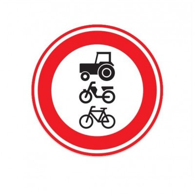 C09 Gesloten voor tractors bromfietsen en fietsen verkeersbord sticker - 1 C09 Gesloten voor tractors bromfietsen en fietsen verkeersbord sticker - 1