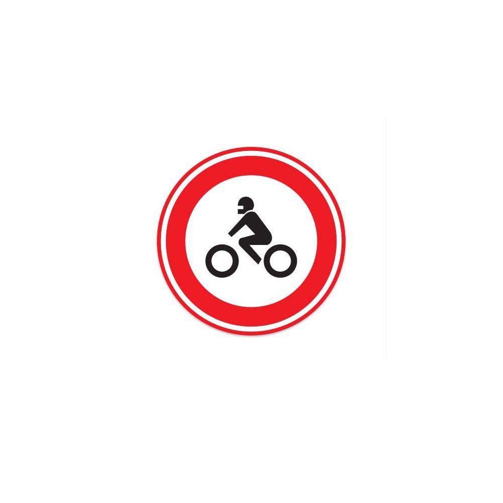 C11 Verkehrszeichenaufkleber „Für Motorräder gesperrt“ – 1
