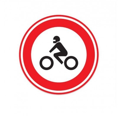 C11 Gesloten voor motorfietsen verkeersbord sticker - 1 C11 Gesloten voor motorfietsen verkeersbord sticker - 1