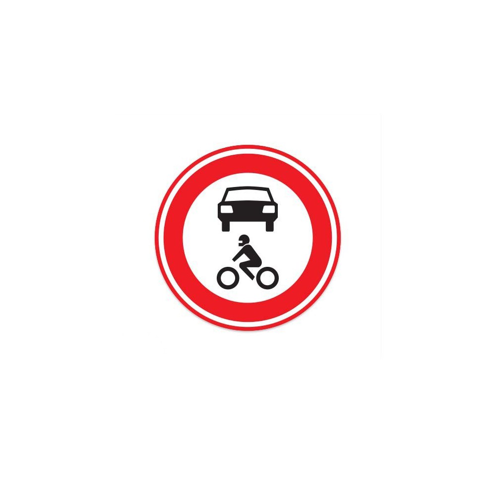 C12 Gesloten voor alle motorvoertuigen verkeersbord sticker - 1