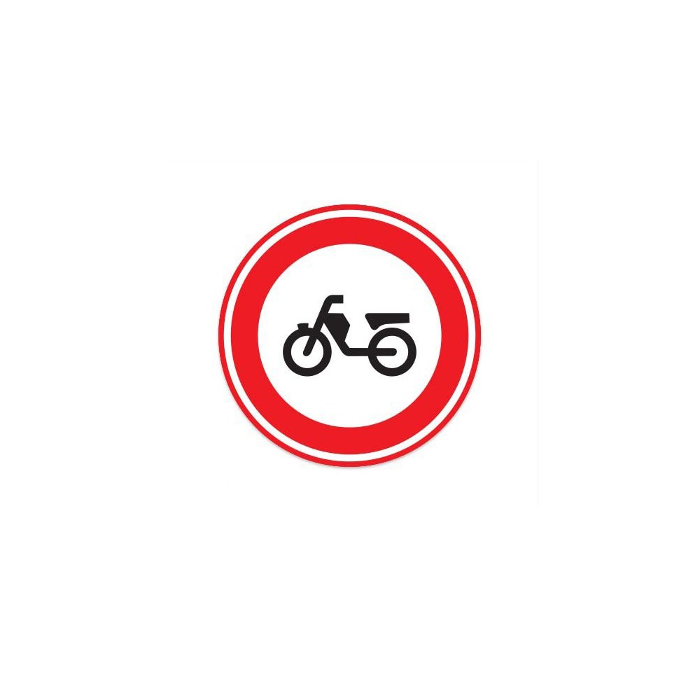 C13 Verkehrszeichenaufkleber „Für Mopeds gesperrt“ – 1