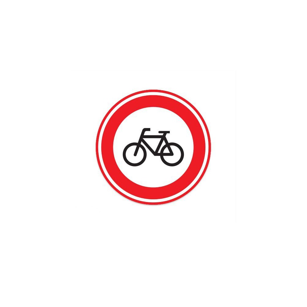 C14 Gesloten voor fietsen verkeersbord sticker - 1
