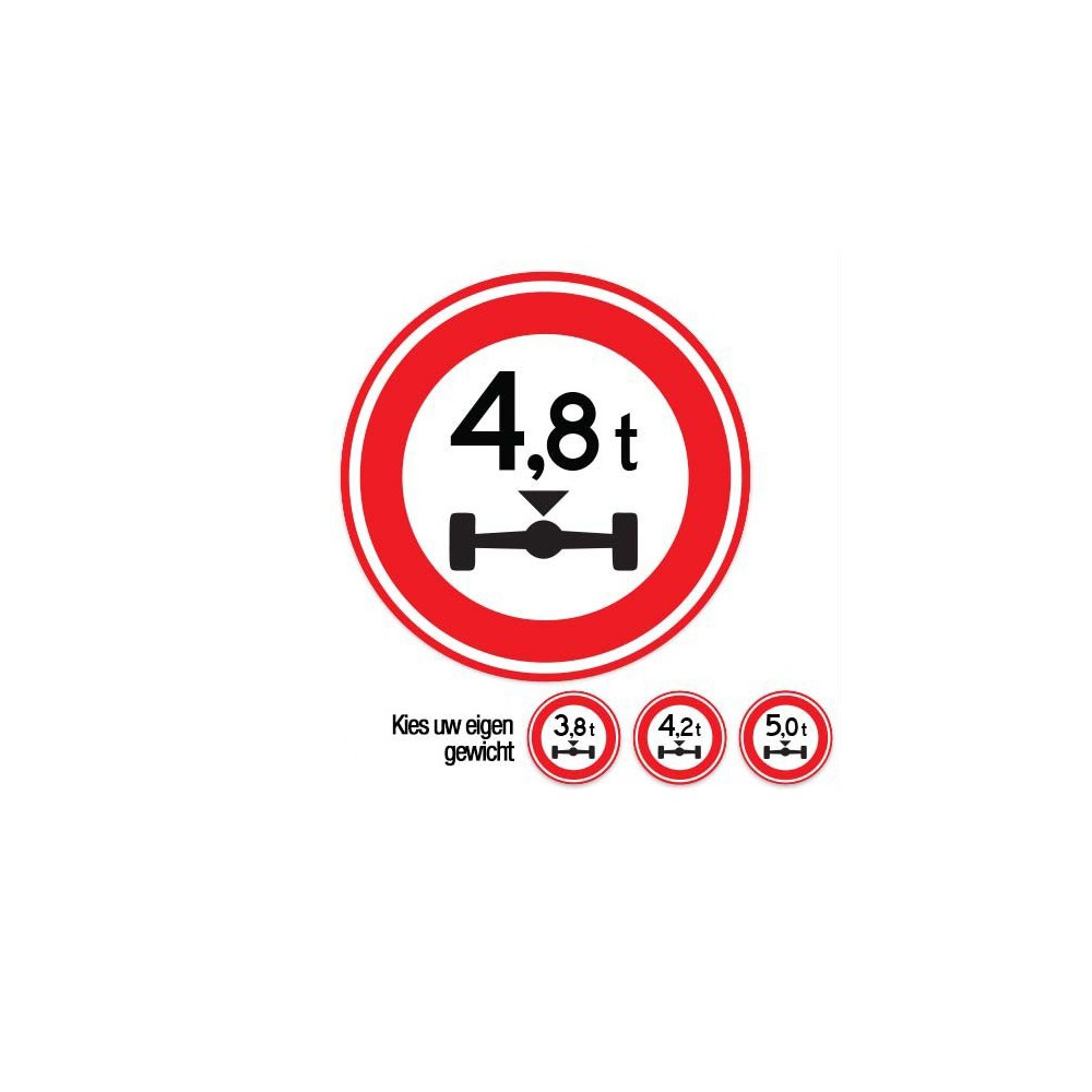 C20 Gesperrt für Fahrzeuge oberhalb dieser Gesamtachslast. Verkehrszeichenaufkleber – 1