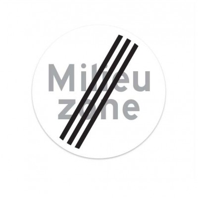 C22B Einde Milieu Zone verkeersbord sticker - 1