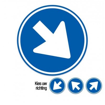 D02 Voorbij gaan aan deze zijde verkeersbord sticker - 1 D02 Voorbij gaan aan deze zijde verkeersbord sticker - 1