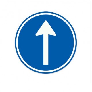 D04 Hinweis zur Einhaltung der angegebenen Fahrtrichtung durch Verkehrszeichenaufkleber - 1