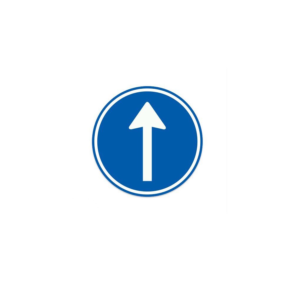 D04 Hinweis zur Einhaltung der angegebenen Fahrtrichtung durch Verkehrszeichenaufkleber - 1