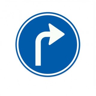 D05-R Verkehrszeichenaufkleber „Aufforderung zur Einhaltung der angegebenen Fahrtrichtung“ – 1