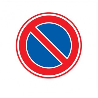 E01 Parkeerverbod verkeersbord sticker - 1