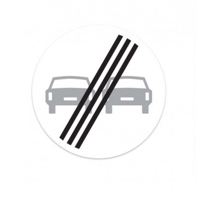 F02 Einde verbod voor motorvoertuigen om elkaar in te halen verkeersbord sticker - 1 F02 Einde verbod voor motorvoertuigen om elkaar in te halen verkeersbord sticker - 1