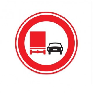 F03 Verkehrszeichenaufkleber „Überholverbot für Lkw“ – 1