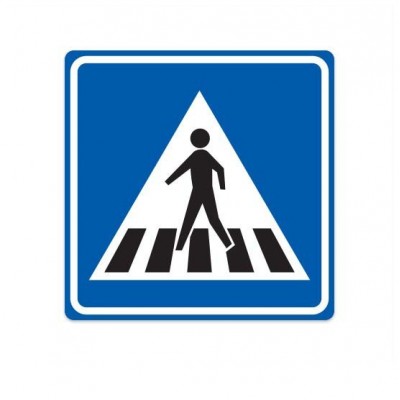 L02 Voetgangersoversteekplaats verkeersbord sticker - 1