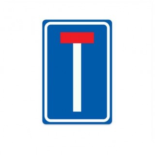 L08 Doodlopende weg verkeersbord sticker - 1