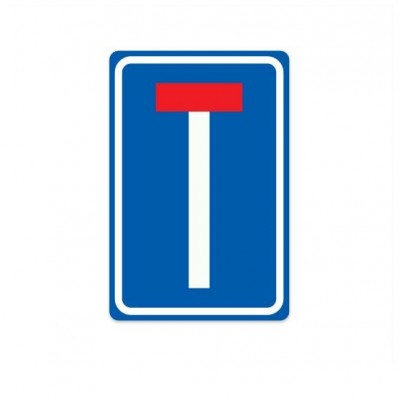 L08 Doodlopende weg verkeersbord sticker - 1