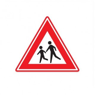 J21 Verkehrszeichenaufkleber „Warnung für Kinder“ – 1