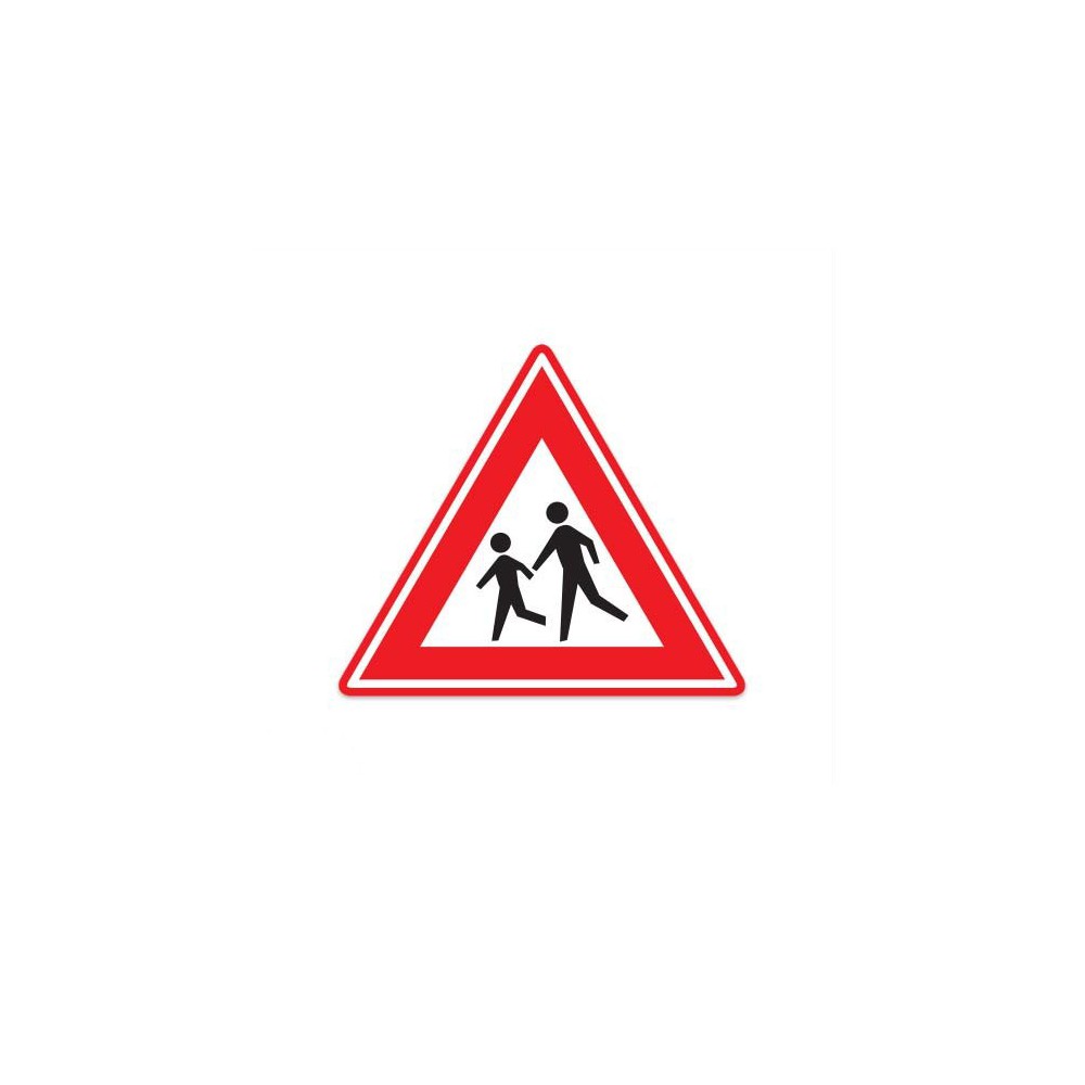 J21 Waarschuwing voor kinderen verkeersbord sticker - 1