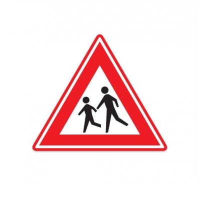J21 Waarschuwing voor kinderen verkeersbord sticker - 1