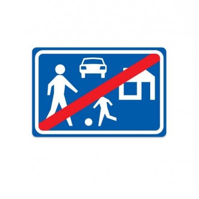 G06 Einde Erf / Woonerf verkeersbord sticker - 1