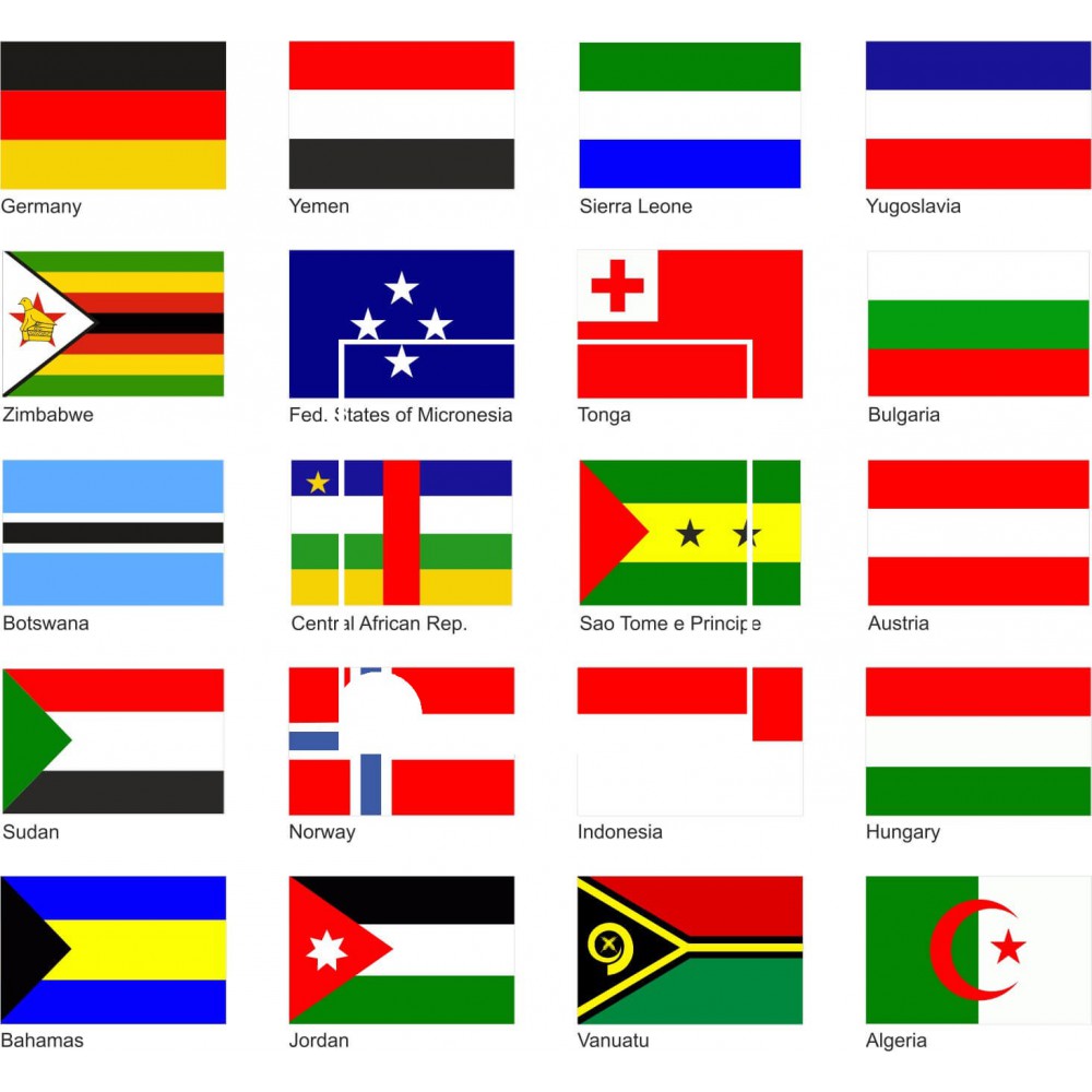 Flaggen aller Länder möglich - 5