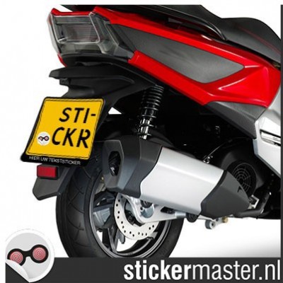 Scooter Kentekensticker Eigen Tekst - 3