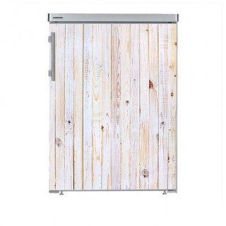 White Wash houten planken tafelmodel koelkast sticker - 1