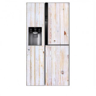 Amerikanischer Kühlschrankaufkleber „White Wash Wood Planks“ – 1