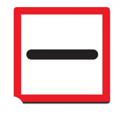 Verplichting vóór het bord stil te houden sticker - 1