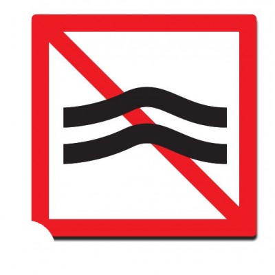 Verboden hinderlijke waterbeweging te veroorzaken sticker - 1