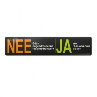 3D Nee Ja sticker brievenbus - 1