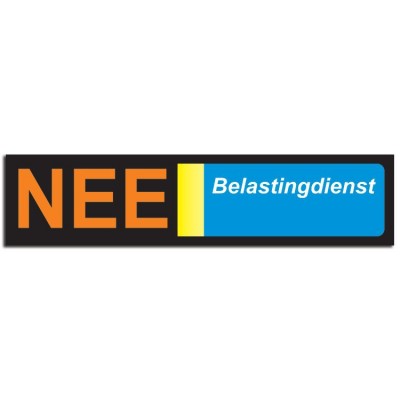 Nee Sticker brievenbus 4 - 1 Nee Sticker brievenbus 4 - 1