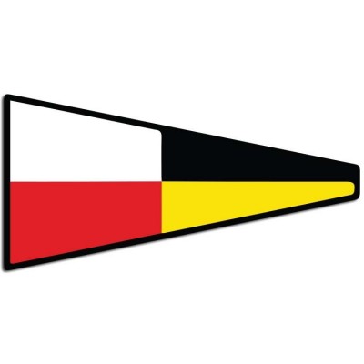 Seinvlag cijfer 9 - 1 Seinvlag cijfer 9 - 1