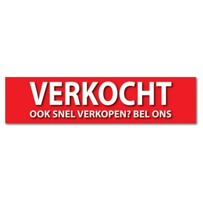 Makelaardij sticker te koop ook snel verkopen - 1
