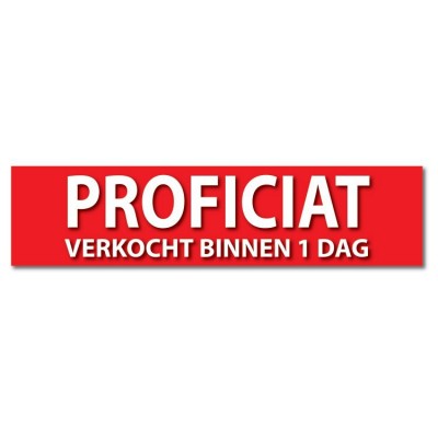Makelaardij sticker Proficiat! verkocht binnen 1 dag - 1 Makelaardij sticker Proficiat! verkocht binnen 1 dag - 1