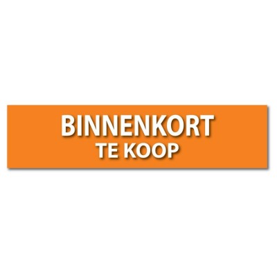 Makelaardij sticker Binnenkort te koop - 1 Makelaardij sticker Binnenkort te koop - 1