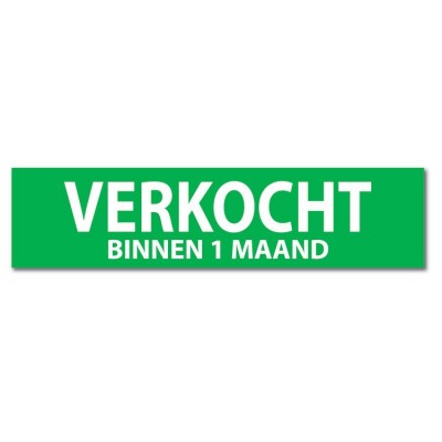 Makelaardij sticker Verkocht binnen 1 maand 2 - 1