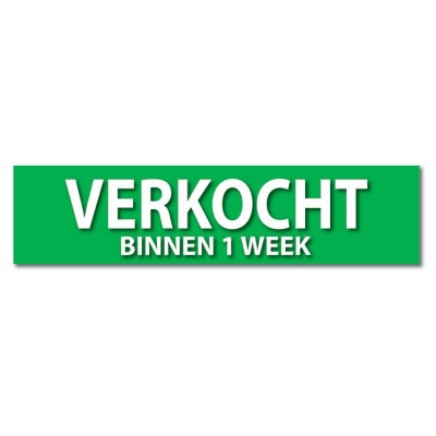 Makelaardij sticker Verkocht binnen 1 week - 1