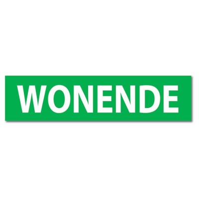 Makelaardij sticker Wonende - 1 Makelaardij sticker Wonende - 1