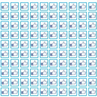 Facebook set van 100 stuks Vierkant Like of Dislike Stickers - 1
