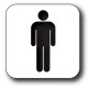 Man toilet sticker