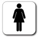 Vrouw toilet sticker