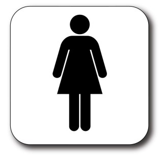 Vrouw toilet sticker - 1