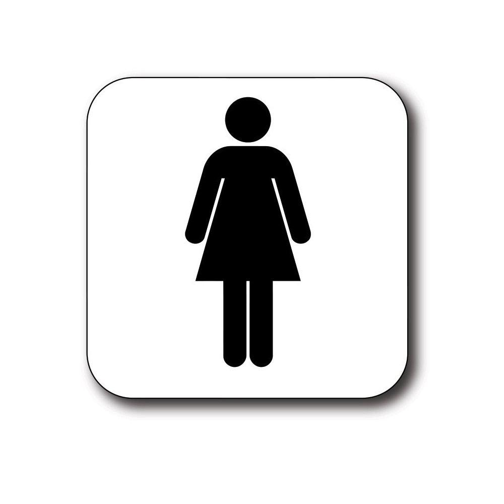 Vrouw toilet sticker - 1