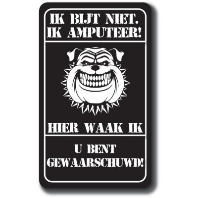 Ik bijt niet. Ik amputeer! sticker - 1