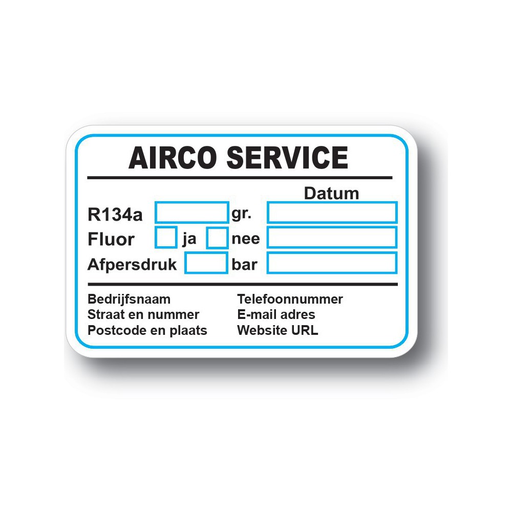 Airco Service Onderhoud stickers - 1