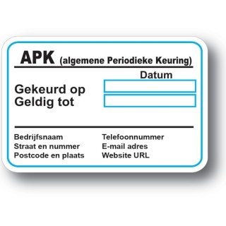 APK Service-Wartungsaufkleber - 1