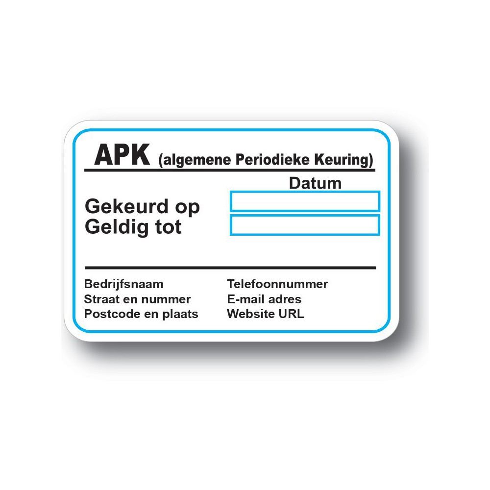 APK Service Onderhoud stickers - 1