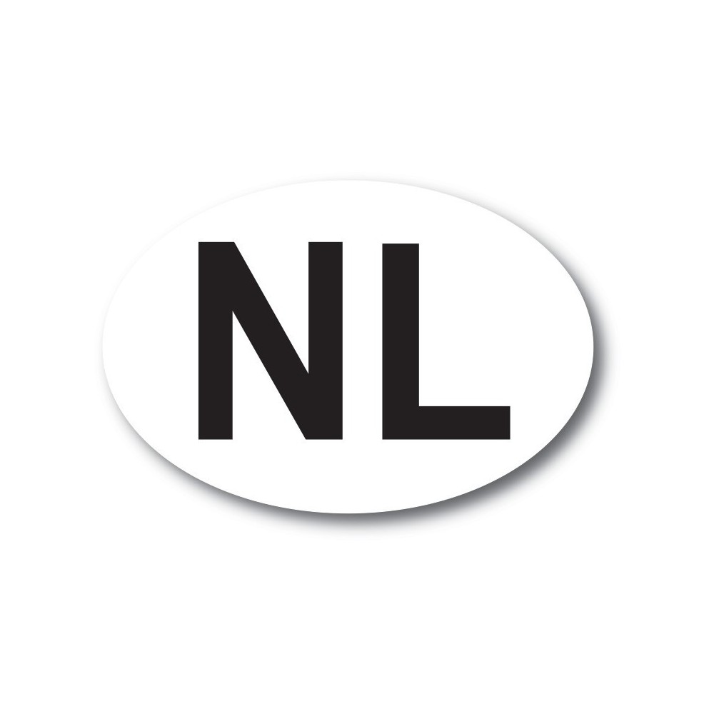 NL sticker wit zwart ORIGINEEL - 1