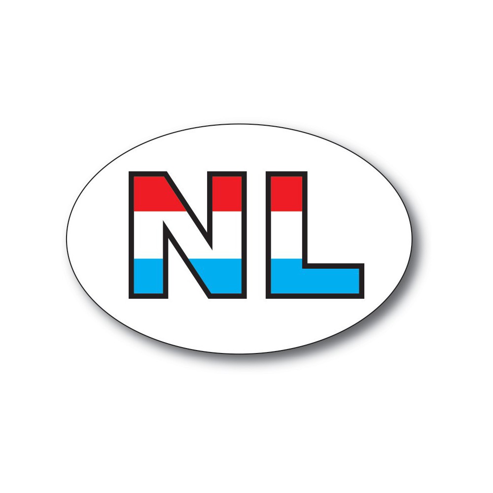 NL sticker Letters Rood Wit Blauw - 1