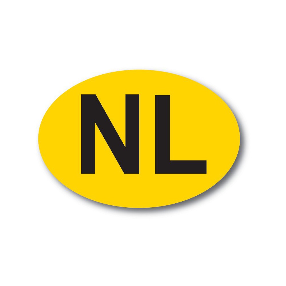 NL sticker Geel Zwart - 1
