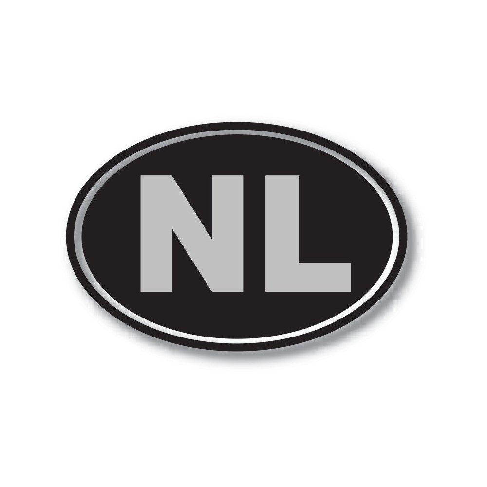 Luxe NL sticker Zilver/Zwart - 1